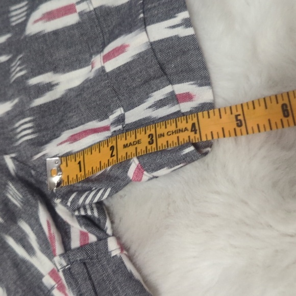 PASSION LILIE  "Betty" Ikat Chambray Shorts ~ NWT - Picture 12 of 13